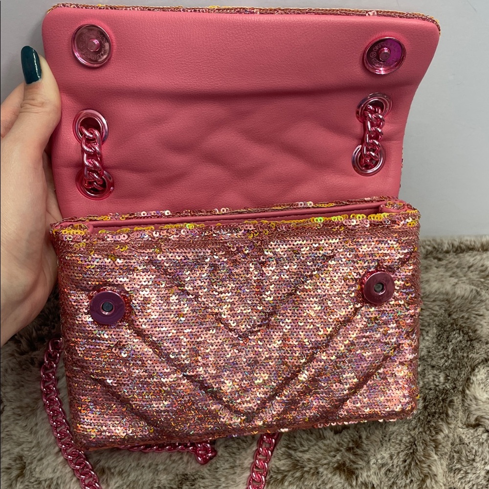 NWOT Kurt Geiger Mini ‘The Kensington’ Sequin Crossbody - Picture 9 of 15